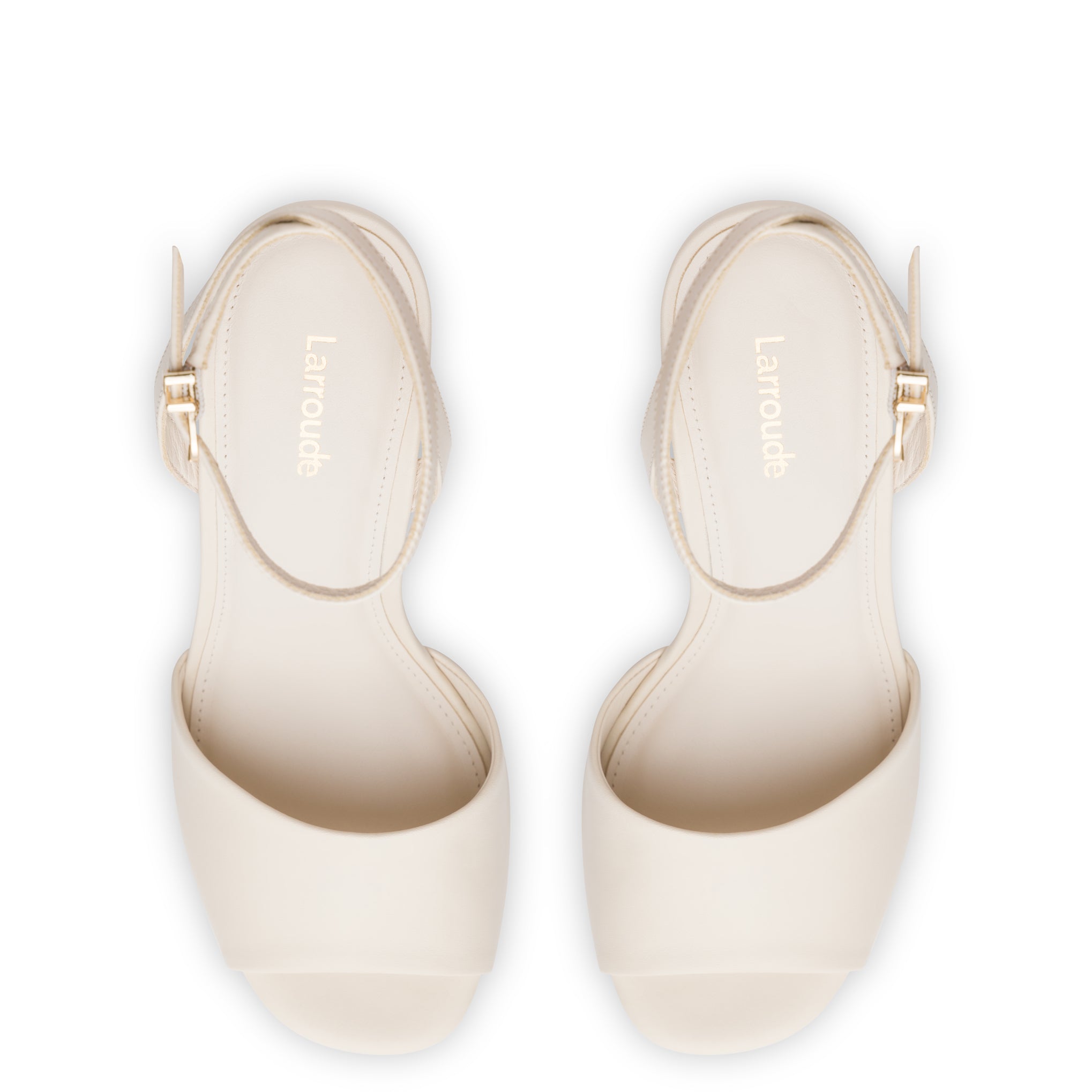 Yves Wedge In Ivory Leather