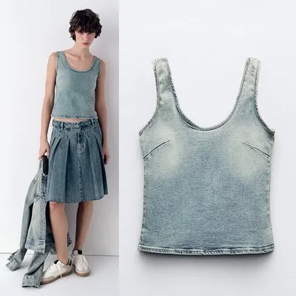 ZARA  |TRF DENIM TOP