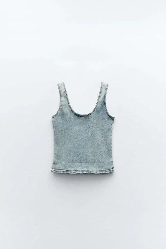 ZARA  |TRF DENIM TOP