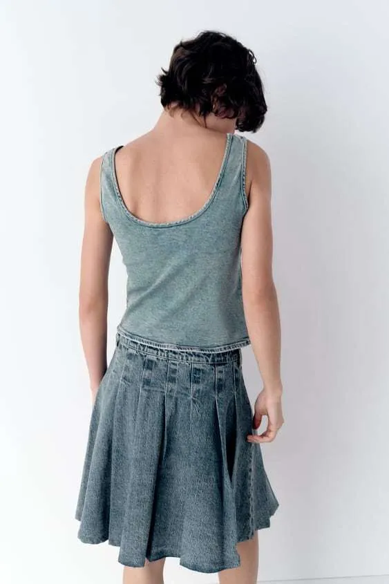 ZARA  |TRF DENIM TOP